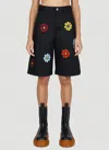 Moncler 1  Jw Anderson Women Floral Bermuda Shorts In Black