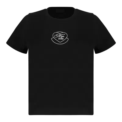 Moncler 100% Cotton T-shirt In Black