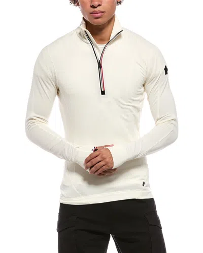 Moncler 1/2-zip Pullover In White