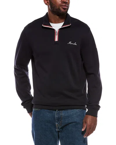 Moncler 1/4-zip Sweater In Blue