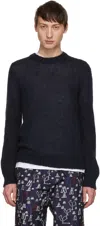 Moncler Cotton Waffle-knit Sweater In 778 Black