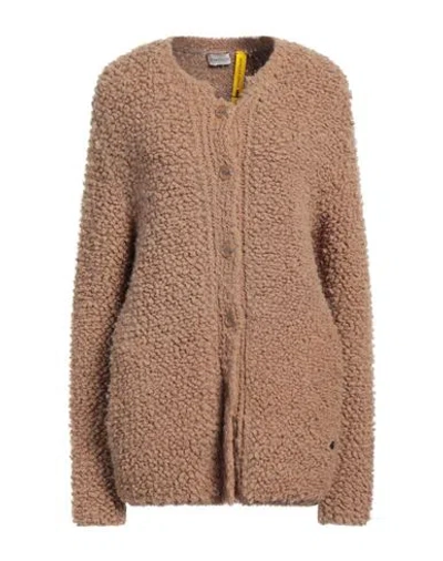 Moncler 2  1952 Woman Cardigan Camel Size Xs Wool, Alpaca Wool, Polyamide, Mohair Wool In Beige