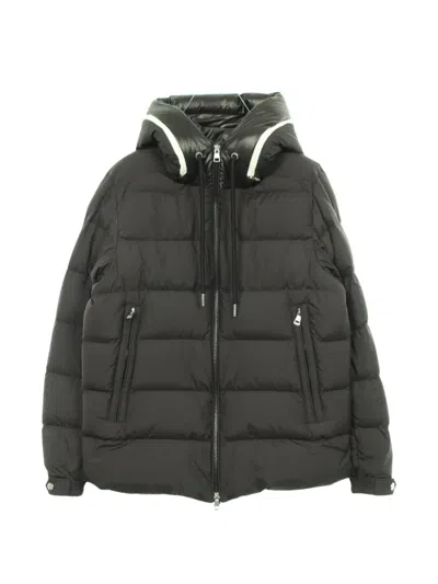 Pre-owned Moncler 2000s Cardere Hooded Down Jacket In Black