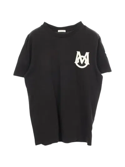 Pre-owned Moncler 2000s Logo Patch T-shirt In Black