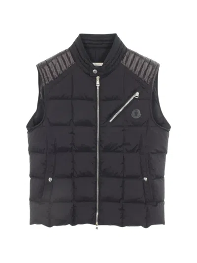 Pre-owned Moncler 2010s Holsteiner Quilted Vest In Black