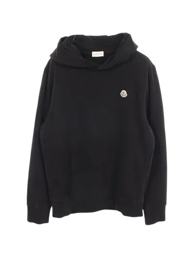 Pre-owned Moncler 2010s Logo-patch Hoodie In Black
