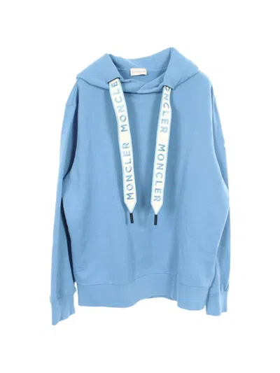 Pre-owned Moncler 2010s Logo-patch Hoodie In Blue