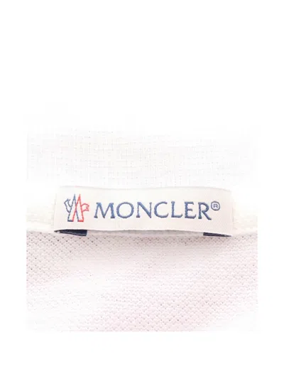 Pre-owned Moncler 2010s Logo-patch Polo Shirt In White