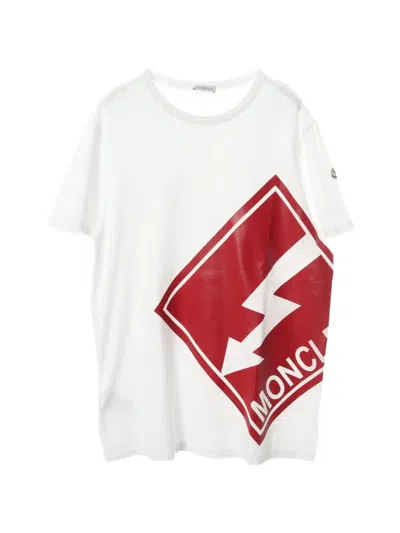 Pre-owned Moncler 2010s Logo-print T-shirt In White