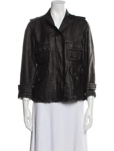 Pre-owned Moncler 2012 Tweed Pattern Evening Jacket In Black