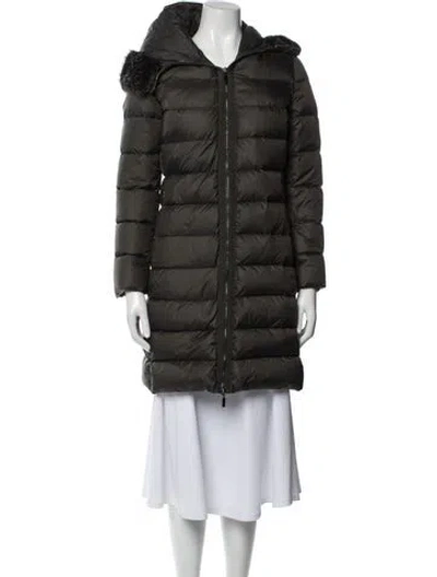 Pre-owned Moncler 2014 Fabrefur Giubbotto Down Coat In Green