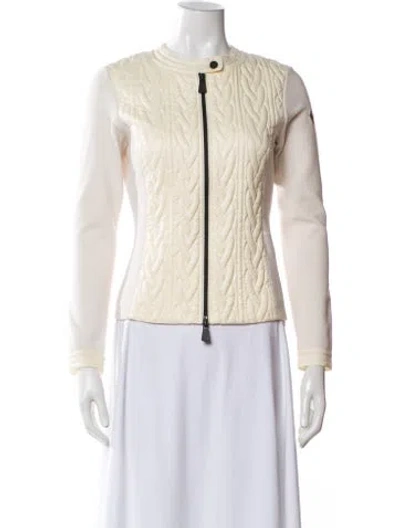 Pre-owned Moncler 2014 Maglia Collo Alla Coreana Down Jacket In White