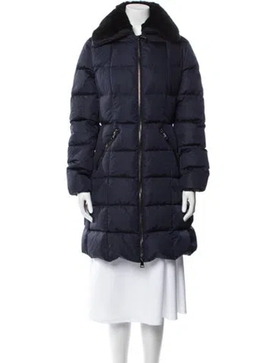 Pre-owned Moncler 2017 Davidia Down Coat W/ Tags In Blue