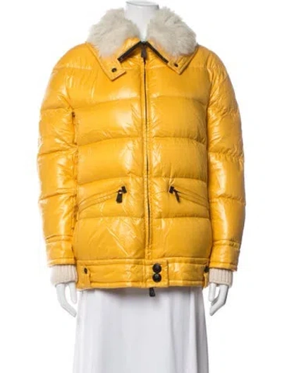 Pre-owned Moncler 2017 Down Jacket In Yellow