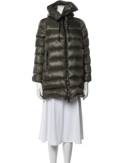 Pre-owned Moncler 2020 Doudoune Legere Down Coat In Green