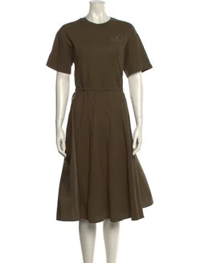 Pre-owned Moncler 2020 Midi Length Dress In Green