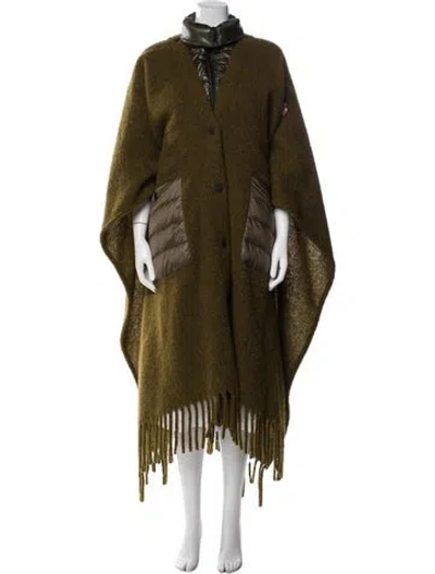 Pre-owned Moncler 2021 Alpaca Coat In Green