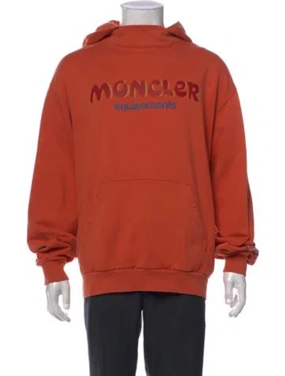Pre-owned Moncler 2022 Graphic Print Hoodie In Orange