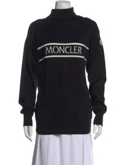 Pre-owned Moncler 2022 Virgin Wool Sweater In Black