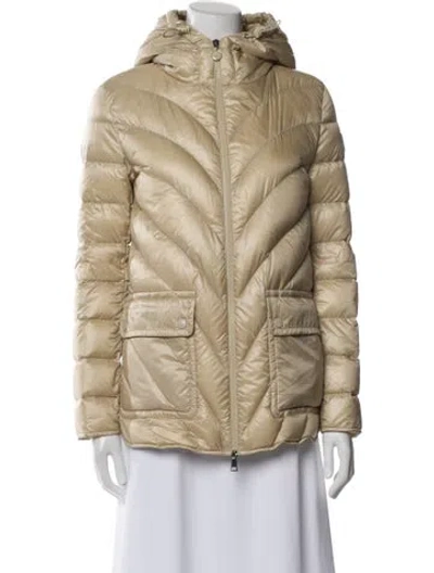 Pre-owned Moncler 2023 Argenno Down Coat In Neutral