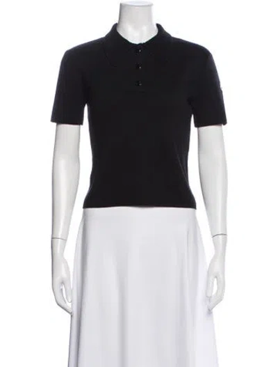 Pre-owned Moncler 2023 Short Sleeve Polo In Black