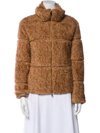Pre-owned Moncler 2023 Tweed Pattern Down Jacket In Neutral