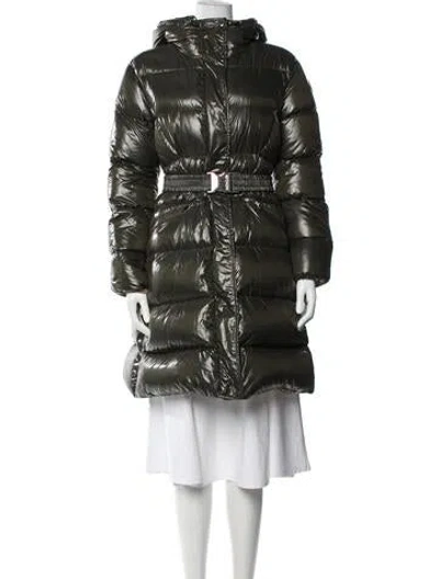 Pre-owned Moncler 2024 Bellevue Down Coat In Green
