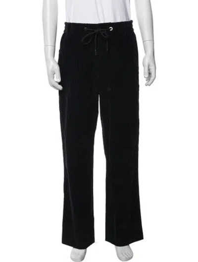 Pre-owned Moncler 2024 Corduroy Pants In Blue