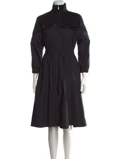 Pre-owned Moncler 2024 Midi Length Dress W/ Tags In Black