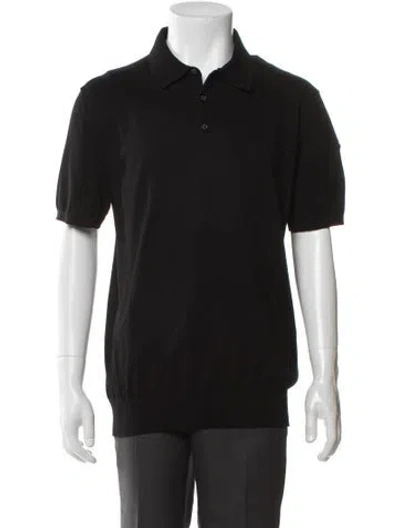 Pre-owned Moncler 2025 Crew Neck Polo Shirt In Black