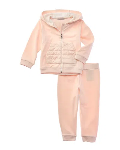 Moncler 2pc Hoodie & Pant Set In Pink