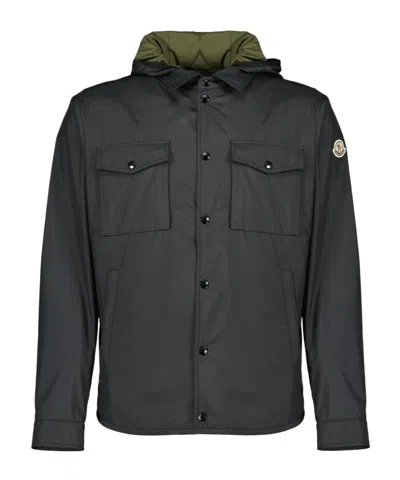 MONCLER MONCLER CHIRANO LOGO PATCH HOODED JACKET