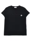 Moncler 3d Embroidery T-shirt In Black