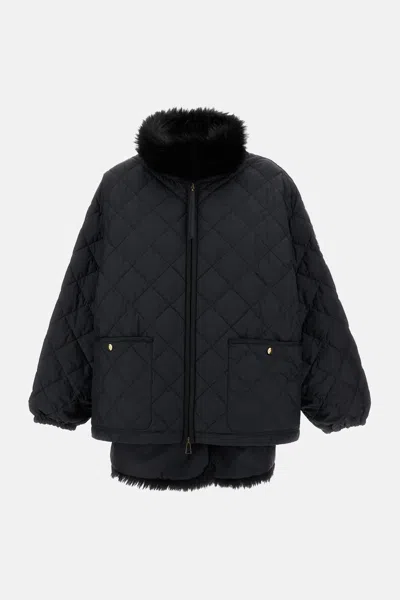 Moncler 3-in-1 Warm Down Jacket With Reversible Quilted Vest In Black