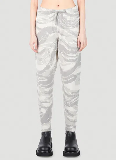 Moncler 4  Hyke Women Graphic Tapered Track Trousers In Grey