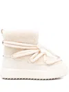Moncler 42mm Shearling Lace-up Snow Boots In Multi