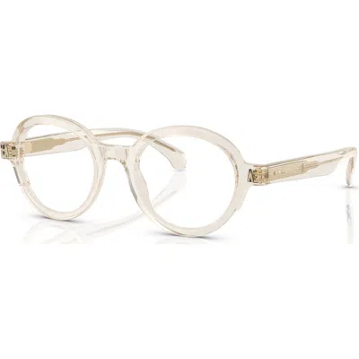 Moncler 47mm Round Optical Glasses In Brown