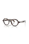 Moncler 49mm Round Optical Glasses In Brown
