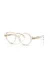 Moncler 47mm Round Optical Glasses In Gold