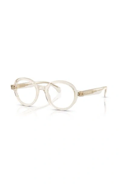 MONCLER MONCLER 49MM ROUND OPTICAL GLASSES
