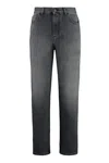 Moncler Women's 5-pocket Straight-leg Jeans In Grey