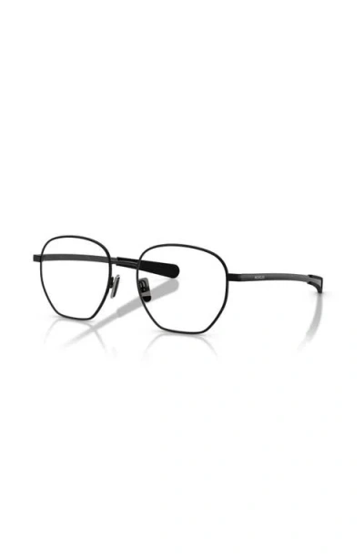 Moncler 51mm Oval Optical Glasses In Metallic