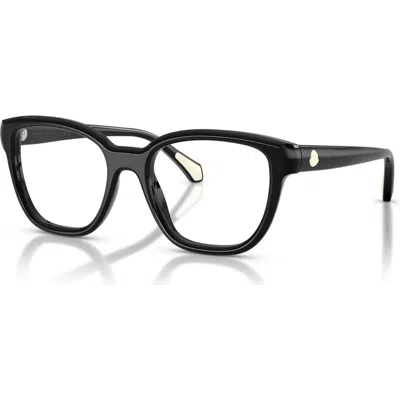 Moncler 51mm Rectangle Optical Glasses In Black