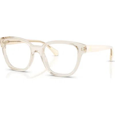 Moncler 51mm Rectangle Optical Glasses In White