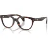 Moncler 52mm Rectangle Optical Glasses In Brown