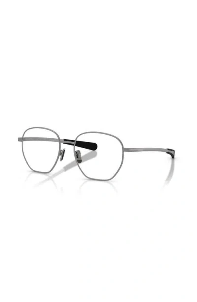 Moncler 53mm Oval Optical Glasses In Gray