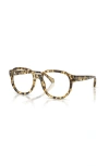 Moncler 53mm Rectangle Optical Glasses In Brown