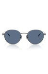 Moncler 53mm Round Sunglasses In Blue