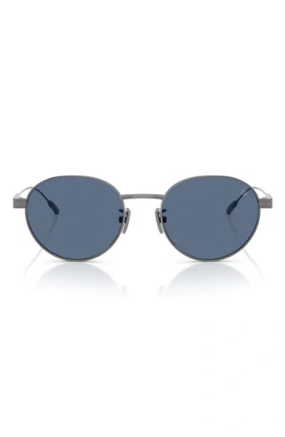Moncler 53mm Round Sunglasses In Blue