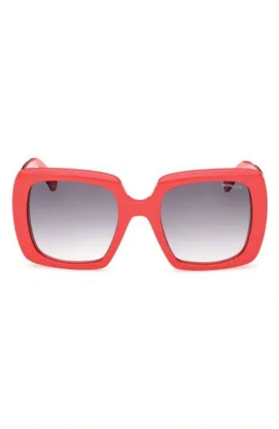 Moncler 53mm Square Sunglasses In Red